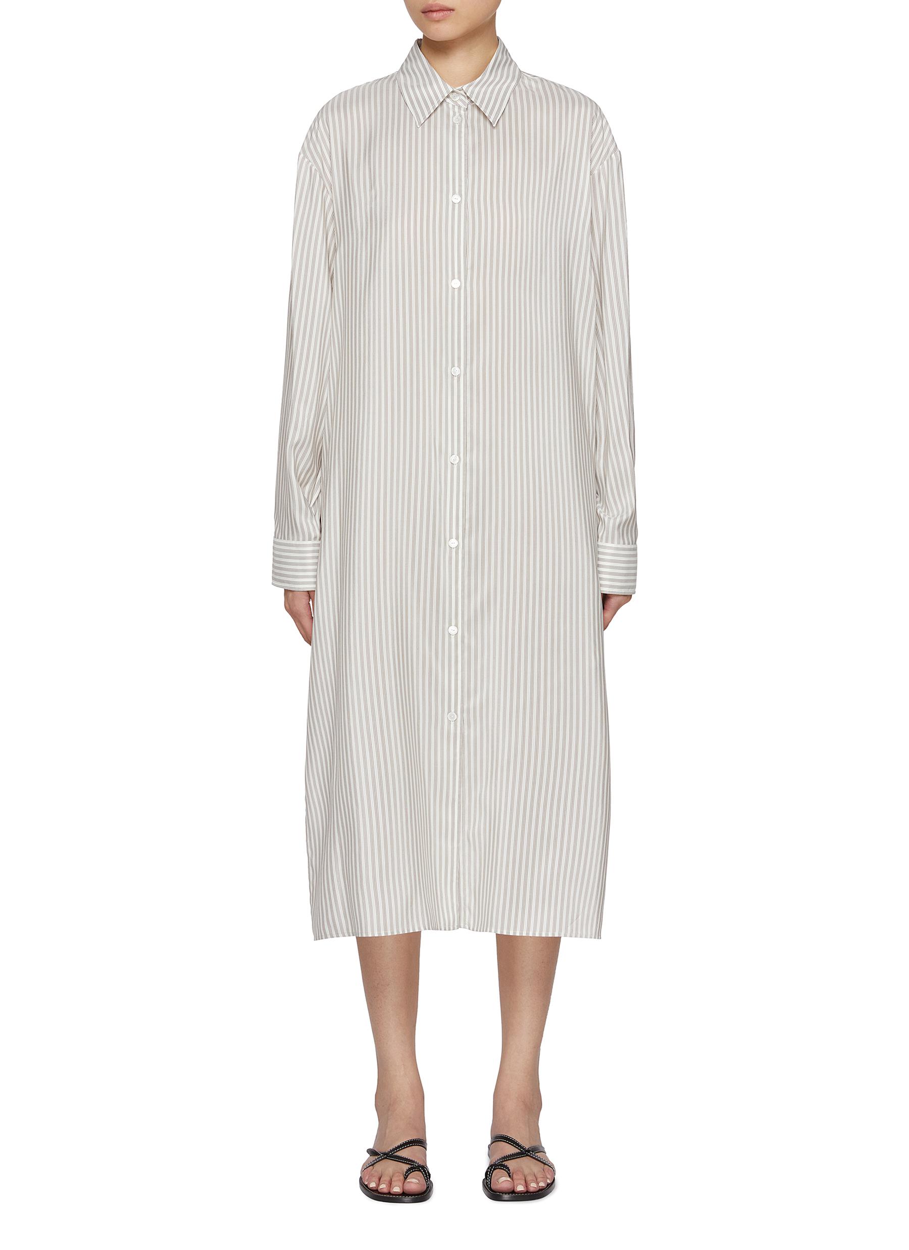 パーティードレス [The Row] Chihiro Dress in Silk Chihiro Dress White in Silk – The Row