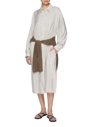 Figure View - Click To Enlarge - THE ROW - Chihiro Silk Shirt Dress