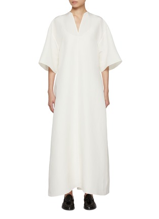 Main View - Click To Enlarge - THE ROW - Mia V-Neck Silk Dress