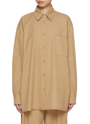 Main View - Click To Enlarge - THE ROW - Tansy Oversized Cotton Cashmere Shirt