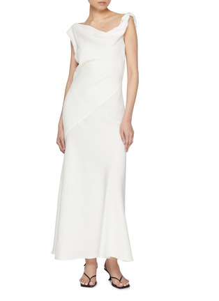 Figure View - Click To Enlarge - THE ROW - Violetta Asymmetrical Silk Dress