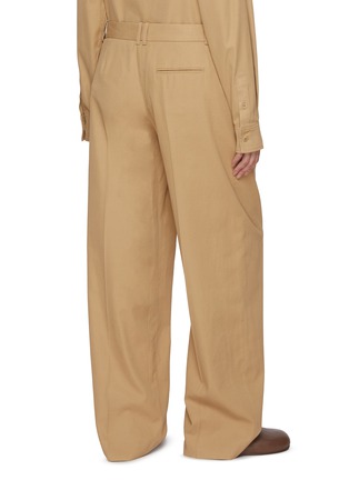 Back View - Click To Enlarge - THE ROW - Alfidis Pleated Cotton Pants