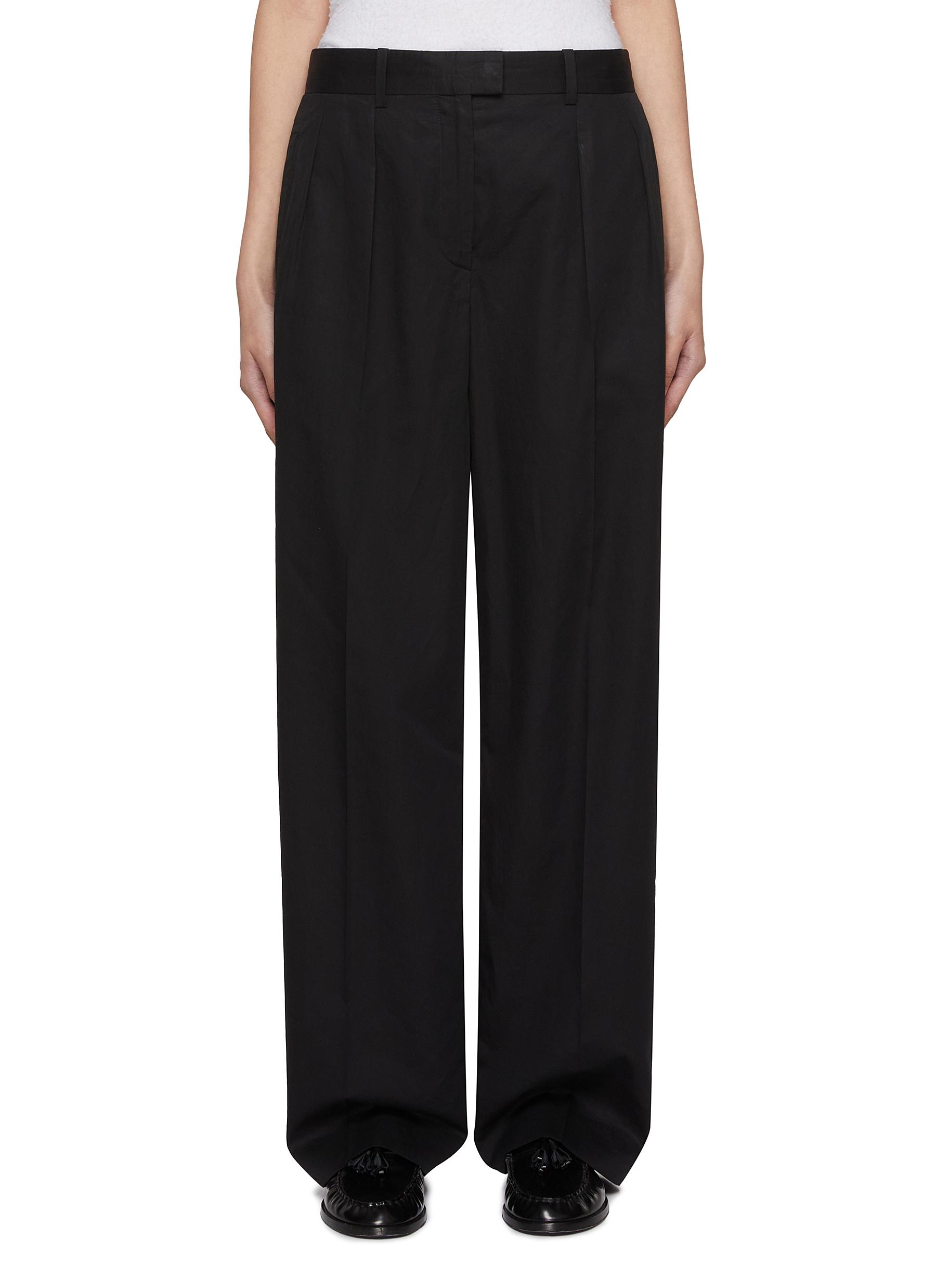 パンツ THE ROW ALFIDIS COTTON TROUSERS Alfidisコットンとカシミアのパンツ タン – The Row