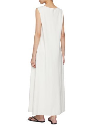 Back View - Click To Enlarge - THE ROW - Nicole Round Neck Silk Dress