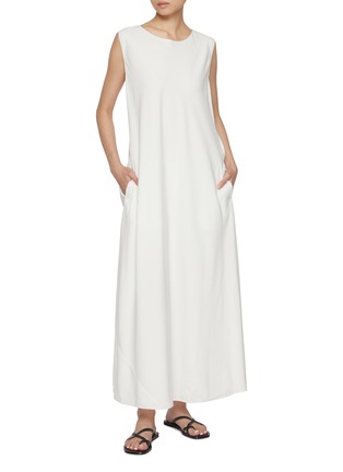 Figure View - Click To Enlarge - THE ROW - Nicole Round Neck Silk Dress