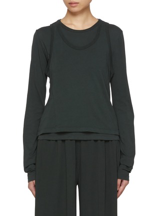 Main View - Click To Enlarge - THE ROW - Seruni Tank Overlay Cotton Top