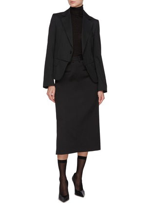 Figure View - Click To Enlarge - MM6 MAISON MARGIELA - Single Breasted Waist Seam Tailoring Blazer