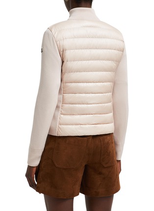 Back View - Click To Enlarge - MONCLER - Padded Zip Up Cardigan