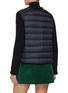 Back View - Click To Enlarge - MONCLER - Panelled Quilted Wool Blend Cardigan