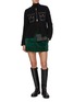 Figure View - Click To Enlarge - MONCLER - Panelled Quilted Wool Blend Cardigan