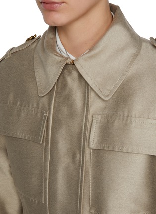 Detail View - Click To Enlarge - MONCLER - Belt Essalois Point Collar Jacket
