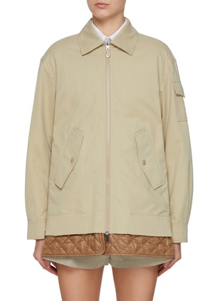 Main View - Click To Enlarge - MONCLER - Felci Quilted-Trim Shirt Jacket