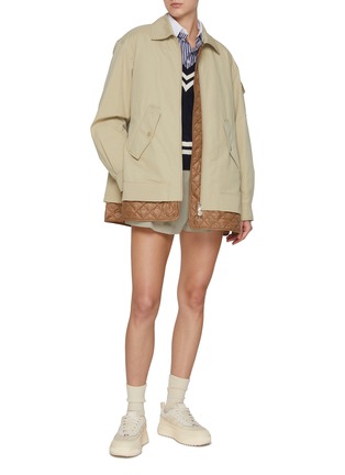 Figure View - Click To Enlarge - MONCLER - Felci Quilted-Trim Shirt Jacket