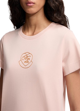 - MONCLER - Embroidered Heart Logo T-Shirt