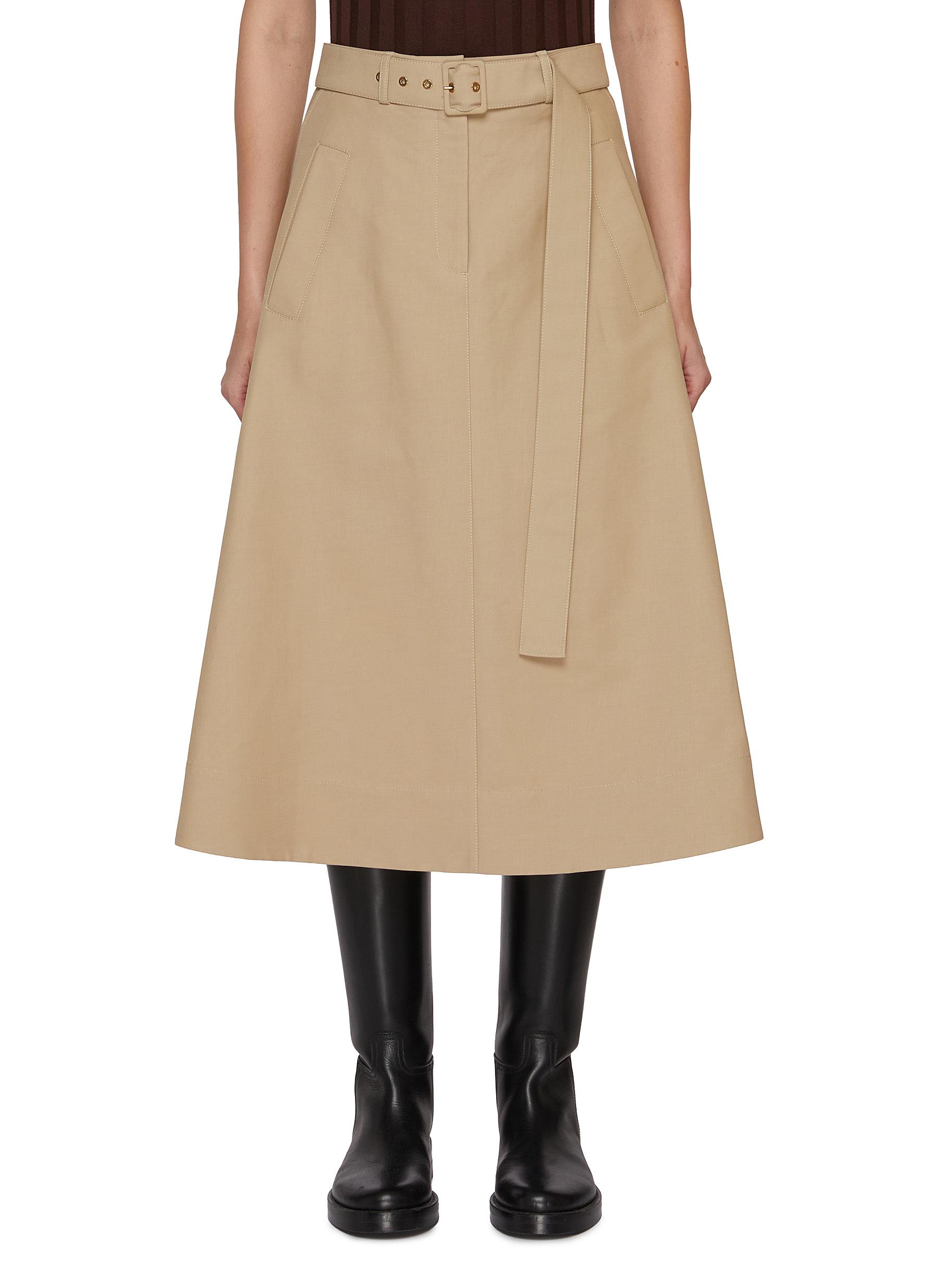 Moncler スカート Belted Midi Skirt ★関税込 MONCLER | Belted Cotton Midi Skirt | Women | Lane Crawford