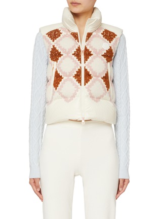 Main View - Click To Enlarge - MONCLER - Armathia Argyle Knit Down Vest