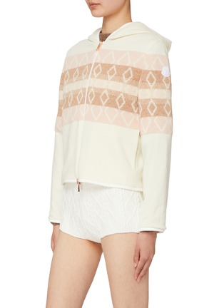 Detail View - Click To Enlarge - MONCLER - Argyle Down Cardigan