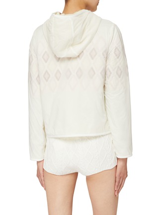 Back View - Click To Enlarge - MONCLER - Argyle Down Cardigan