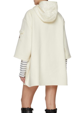 Back View - Click To Enlarge - MONCLER - Quilted Hooded Zip Up Cape