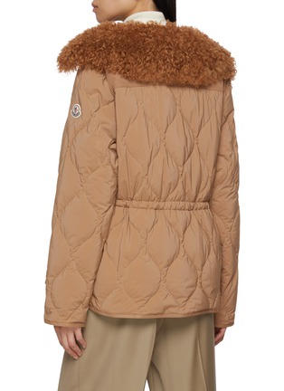 Back View - Click To Enlarge - MONCLER - Quintin Faux Shearling Trimmed Short Down Jacket