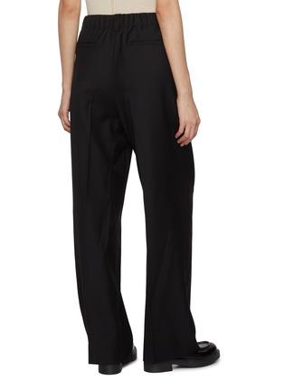 Back View - Click To Enlarge - MONCLER - Drawstring Waist Pleated Wool Pants