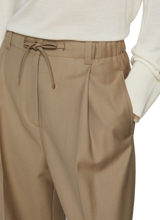  - MONCLER - Drawstring Waist Pleated Wool Pants
