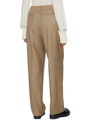 Back View - Click To Enlarge - MONCLER - Drawstring Waist Pleated Wool Pants