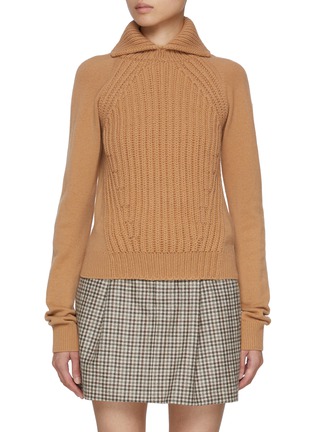 Main View - Click To Enlarge - MONCLER - T-Neck Wool Cashmere Sweater