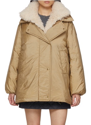 Main View - Click To Enlarge - MONCLER - Voue Faux Fur Collar Jacket