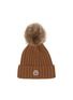 Main View - Click To Enlarge - MONCLER - Pom Embellished Merino Wool Beanie