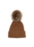 Figure View - Click To Enlarge - MONCLER - Pom Embellished Merino Wool Beanie