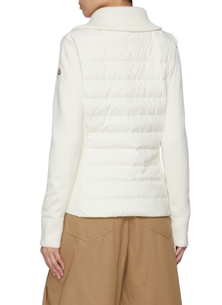 Back View - Click To Enlarge - MONCLER - Puffer Insert Knit Cardigan