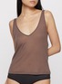 Figure View - Click To Enlarge - SKIMS - Sheer Rib V-Neck Tank Top