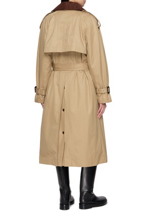 Back View - Click To Enlarge - JUUN.J - Detachable Suede Collar Quilted Liner Cotton Blend Trench Coat