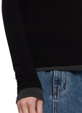  - JUUN.J - Long Sleeve Layered Wool Jersey Top