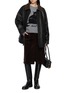 Figure View - Click To Enlarge - JUUN.J - Contrast Suede Collar Faux Leather Work Jumper Jacket
