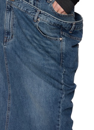  - JUUN.J - Double Waistband Layered Denim Skirt