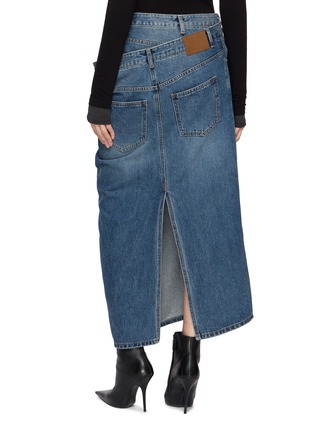 Back View - Click To Enlarge - JUUN.J - Double Waistband Layered Denim Skirt