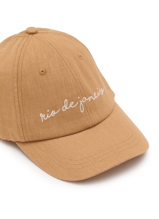 Detail View - Click To Enlarge - FRESCOBOL CARIOCA - Fernando Embroidered Linen Cap