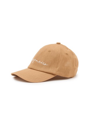 Main View - Click To Enlarge - FRESCOBOL CARIOCA - Fernando Embroidered Linen Cap