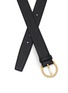 Detail View - Click To Enlarge - THOM BROWNE - Round Buckle Grained Leather Belt