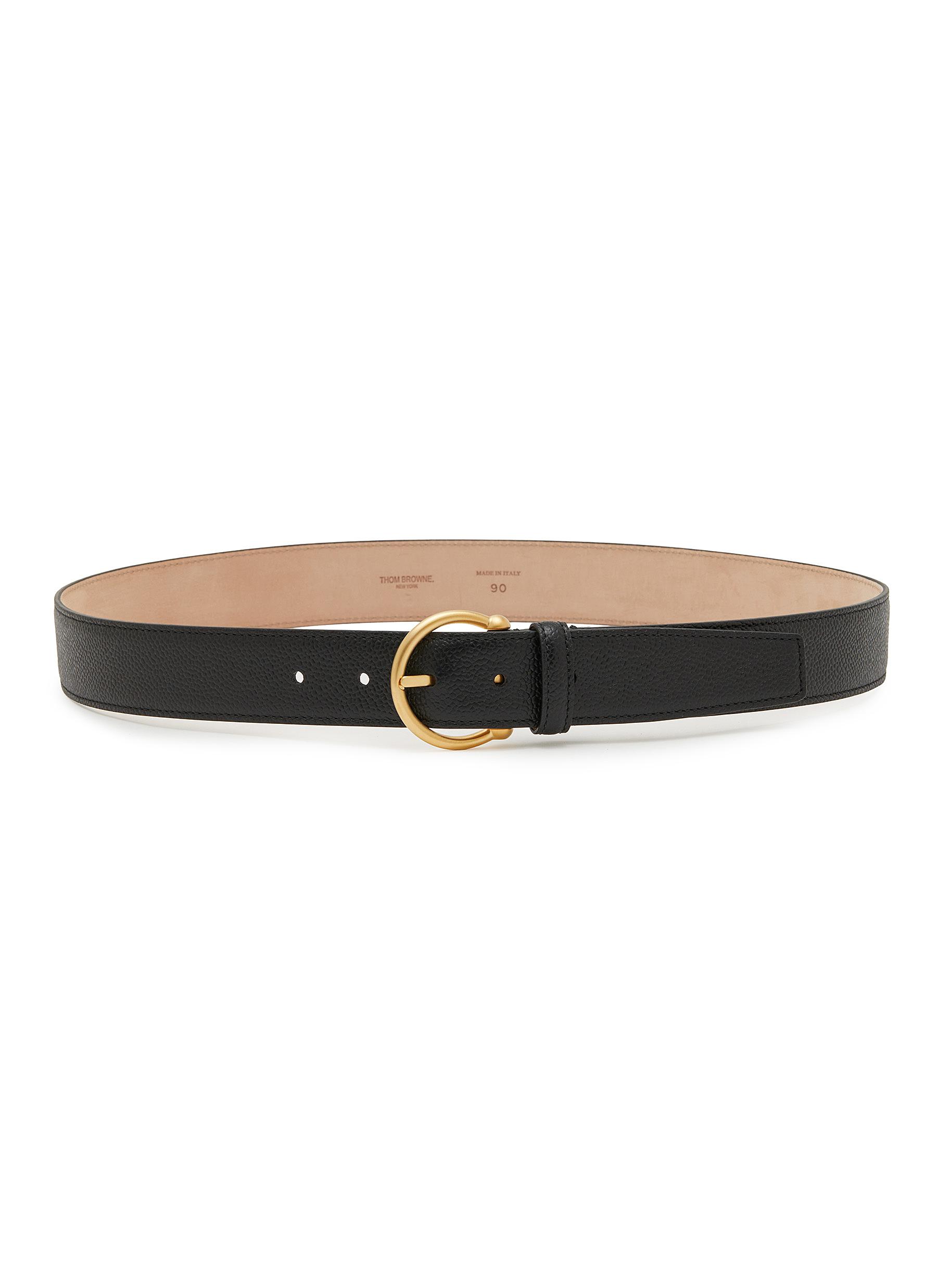 BLACK & BROWN LONDON GOLD TONE BELT NEW Reversible Belt With Gold Buckle Black Leather Belt Mens  main image 2