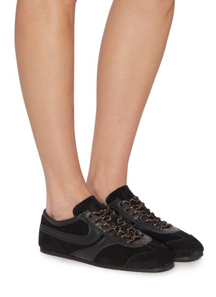 Figure View - Click To Enlarge - DRIES VAN NOTEN - Dustin Leather Suede Women's Sneakers