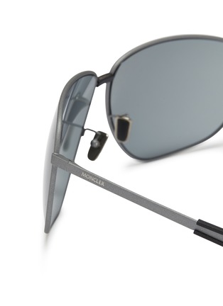 Detail View - Click To Enlarge - MONCLER - Metal 115 Temple Pilot Sport Sunglasses