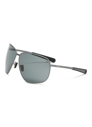 Main View - Click To Enlarge - MONCLER - Metal 115 Temple Pilot Sport Sunglasses
