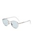 Main View - Click To Enlarge - PRADA - Oval Metal Acetate Sunglasses