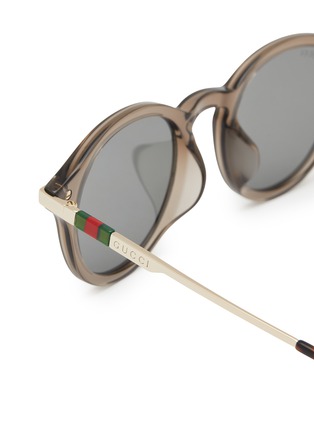Detail View - Click To Enlarge - GUCCI - Recycled Acetate Round Sunglasses