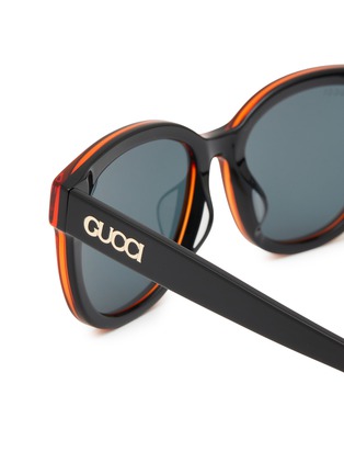 Detail View - Click To Enlarge - GUCCI - Recycled Acetate Square Sunglasses