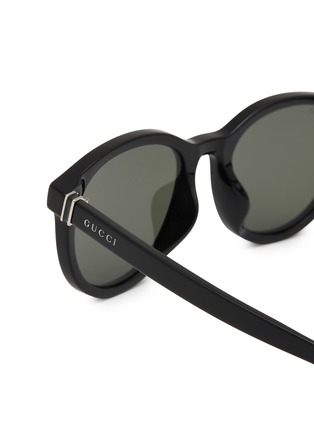 Detail View - Click To Enlarge - GUCCI - Recycled Acetate Round Sunglasses