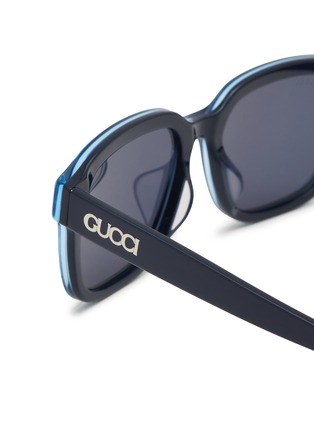 Detail View - Click To Enlarge - GUCCI - Recycled Acetate Square Sunglasses